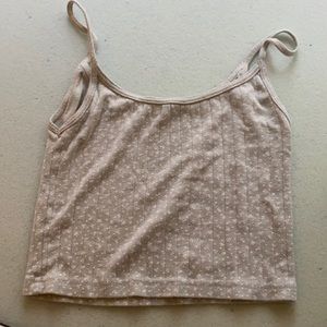 brandy melville sage green eyelet tank